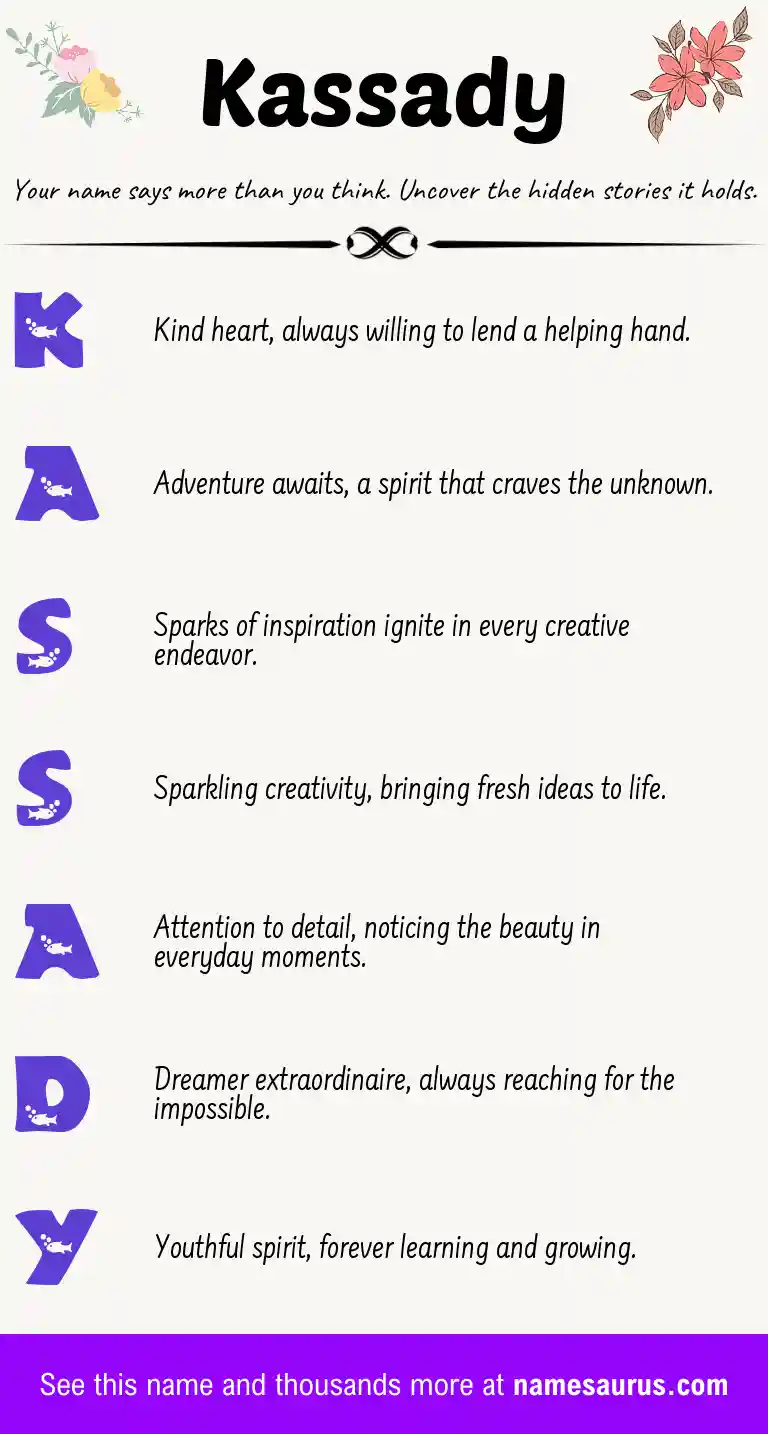 Acrostic poem about Kassady.