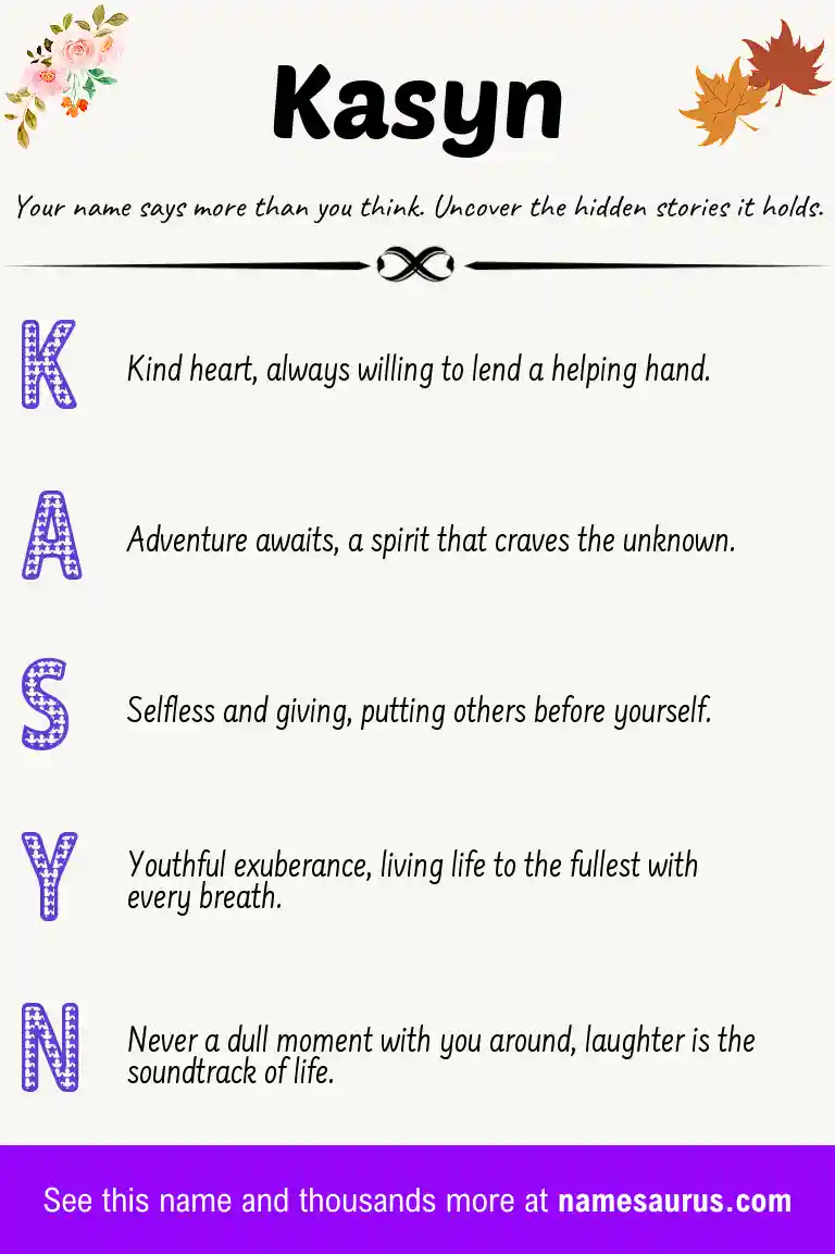 Acrostic poem about Kasyn.