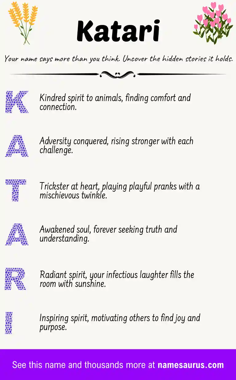Acrostic poem about Katari.