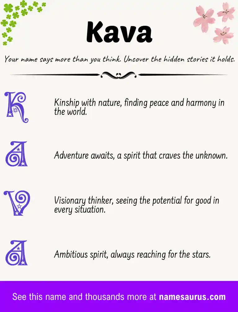 Acrostic poem about Kava.