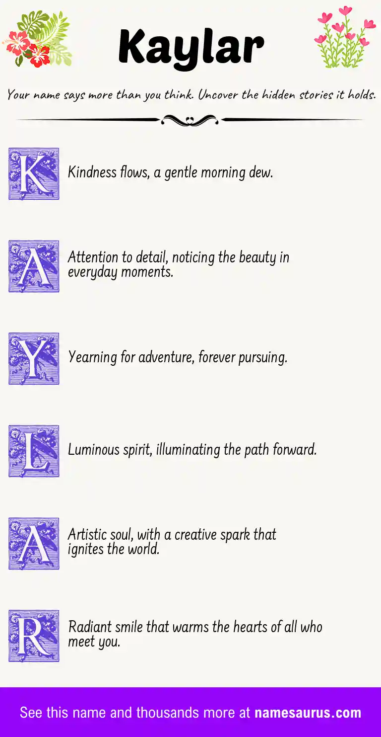 Acrostic poem about Kaylar.