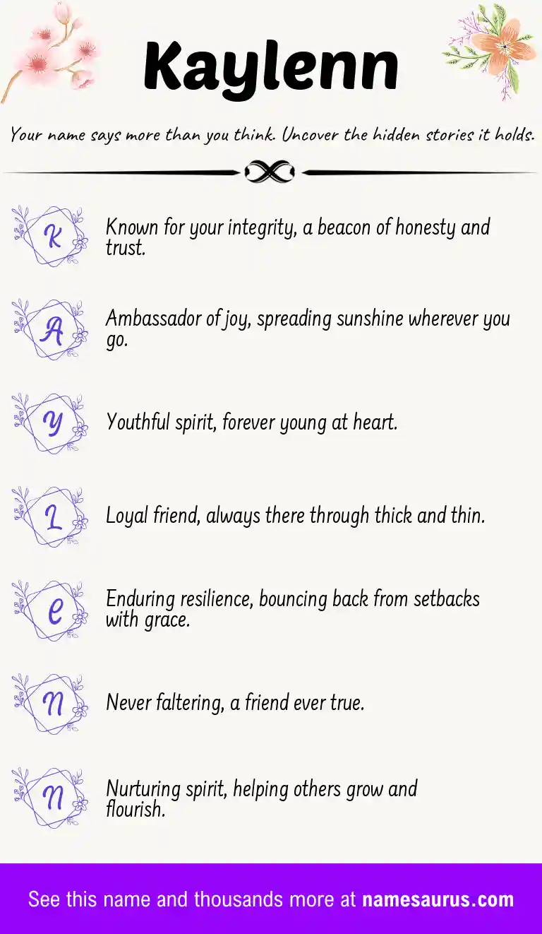 Acrostic poem about Kaylenn.