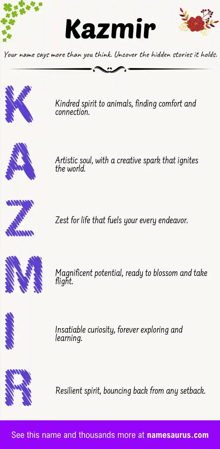 Acrostic poem about Kazmir.