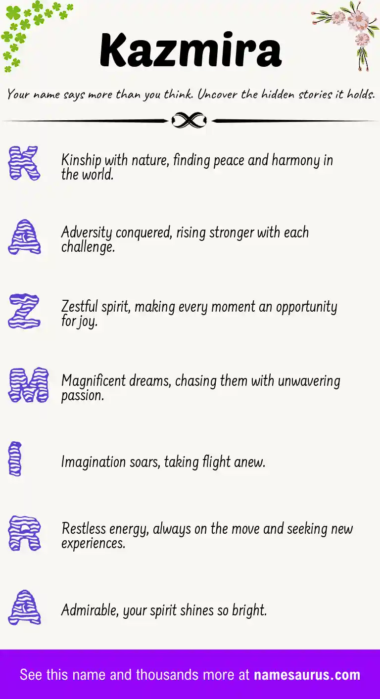 Acrostic poem about Kazmira.