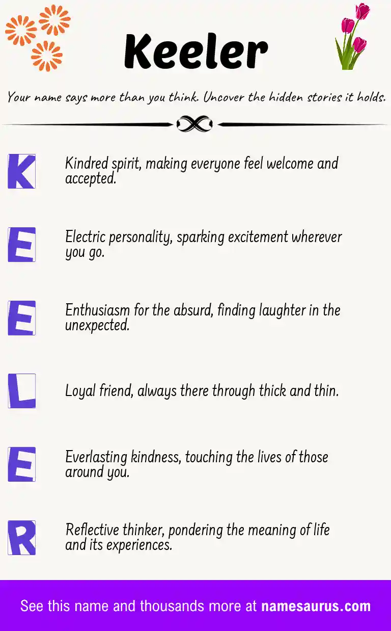 Acrostic poem about Keeler.