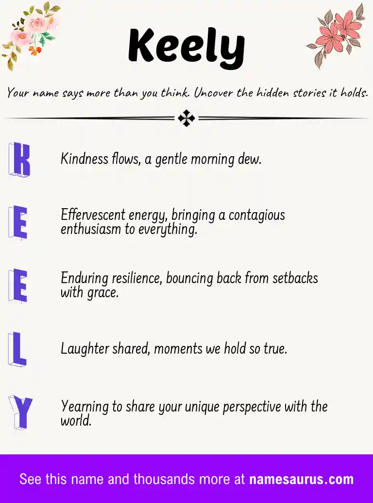Acrostic poem about Keely.