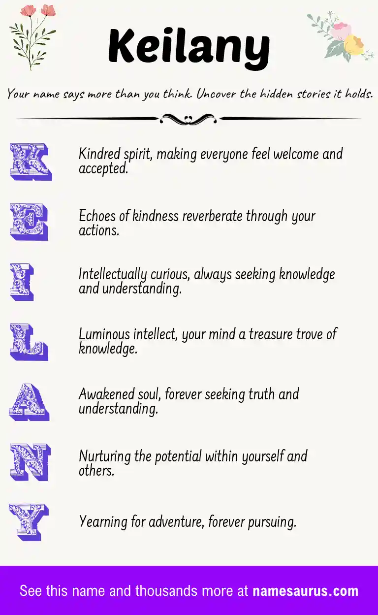 Acrostic poem about Keilany.