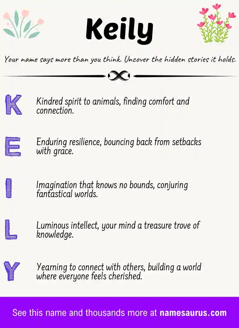 Acrostic poem about Keily.