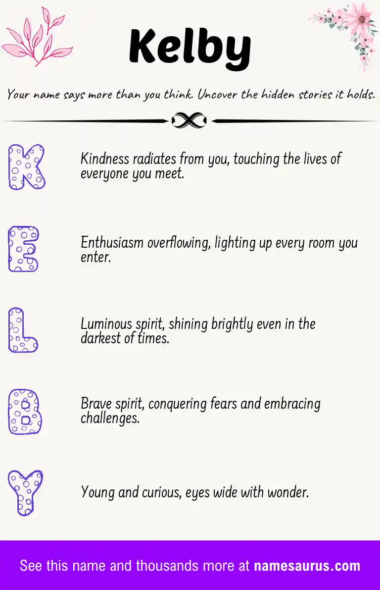 Acrostic poem about Kelby.