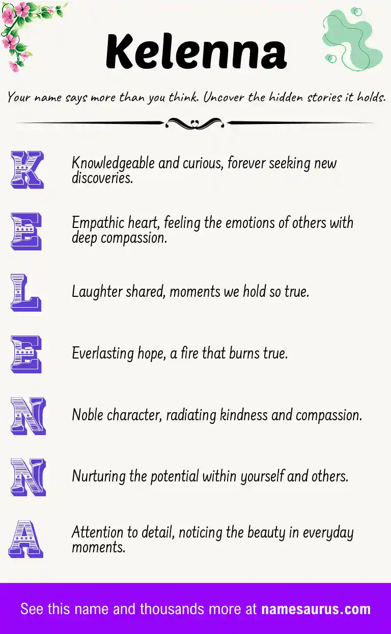 Acrostic poem about Kelenna.