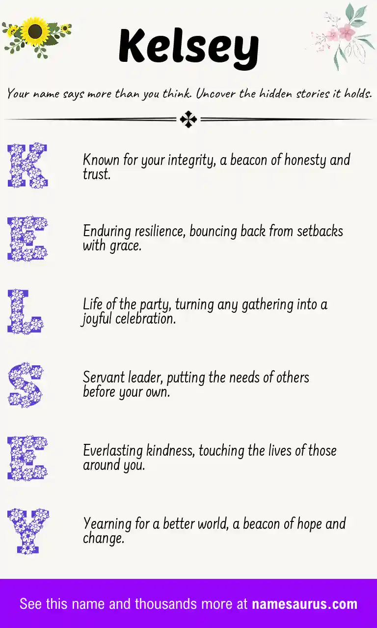 Acrostic poem about Kelsey.