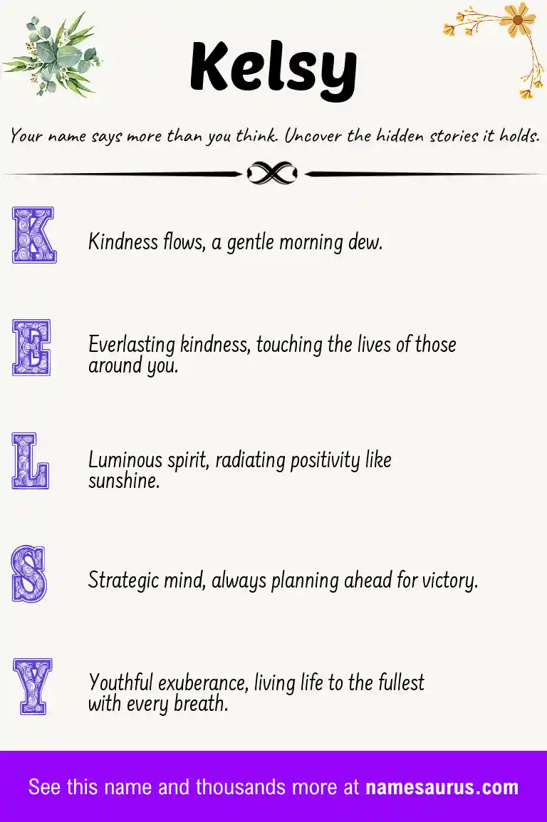 Acrostic poem about Kelsy.
