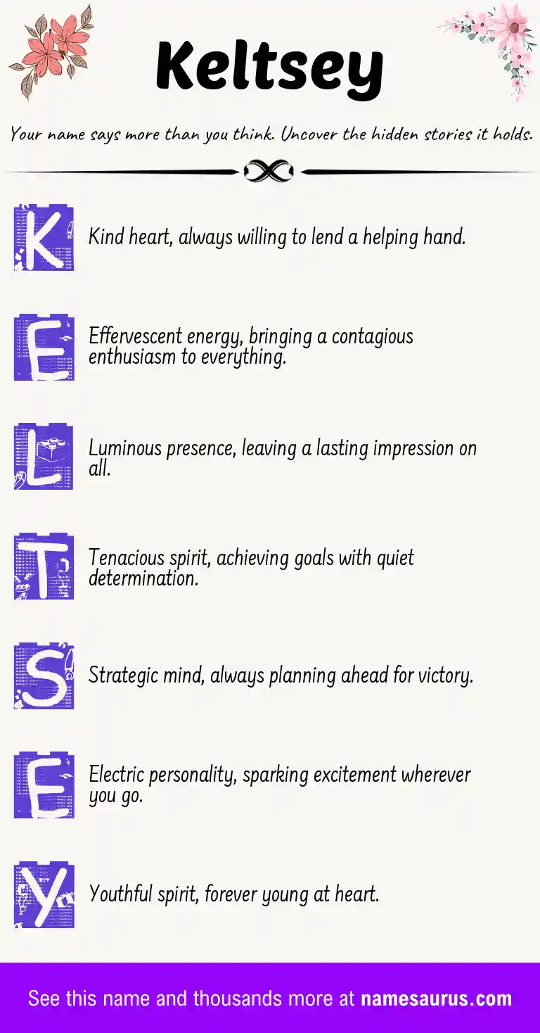 Acrostic poem about Keltsey.