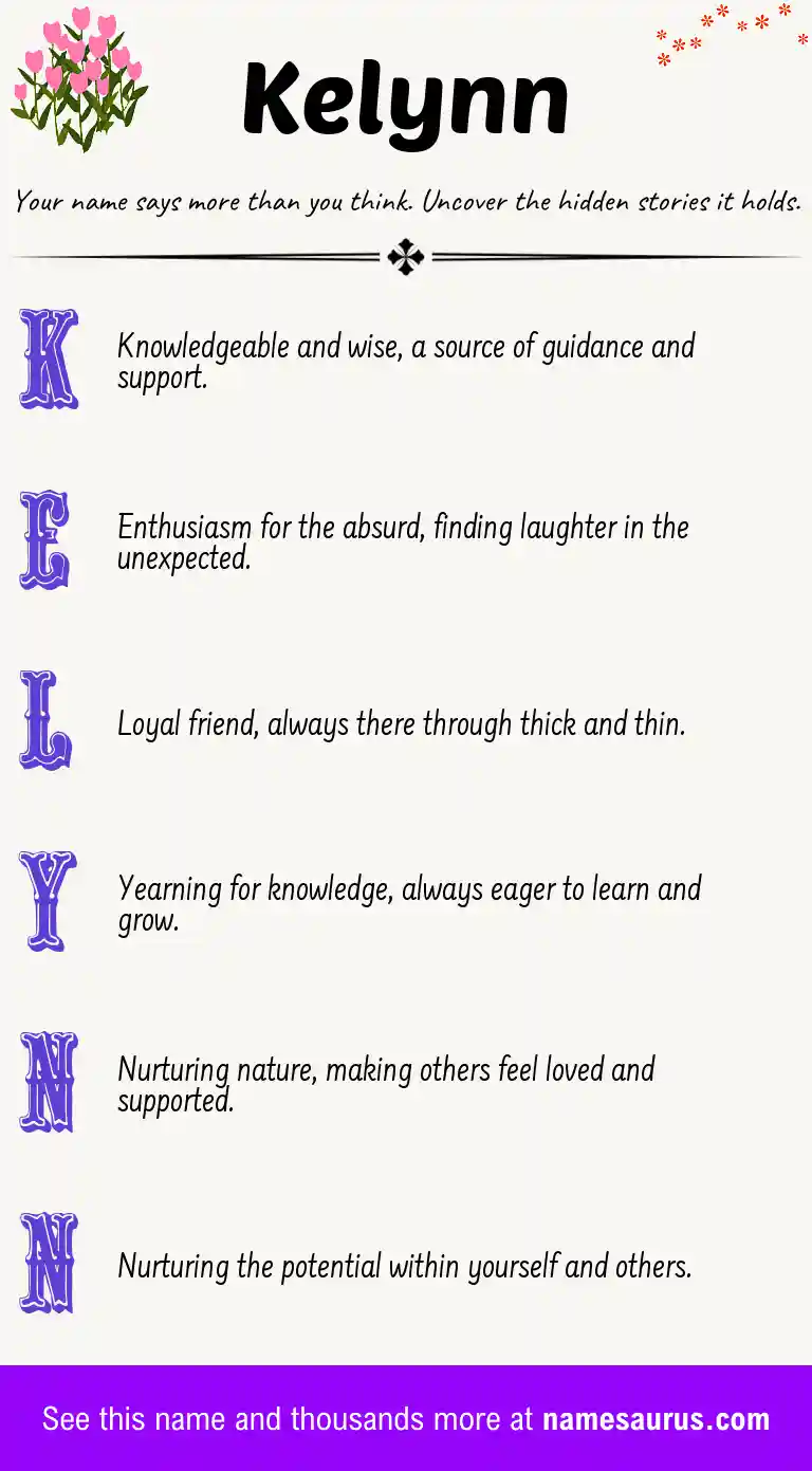 Acrostic poem about Kelynn.