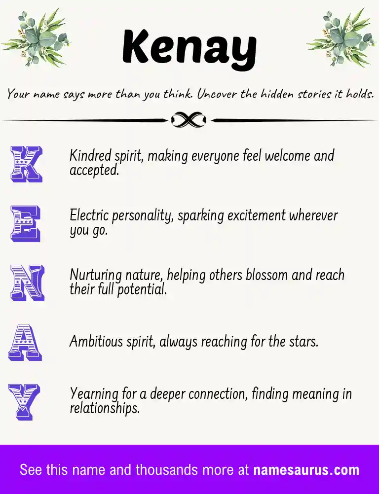 Acrostic poem about Kenay.