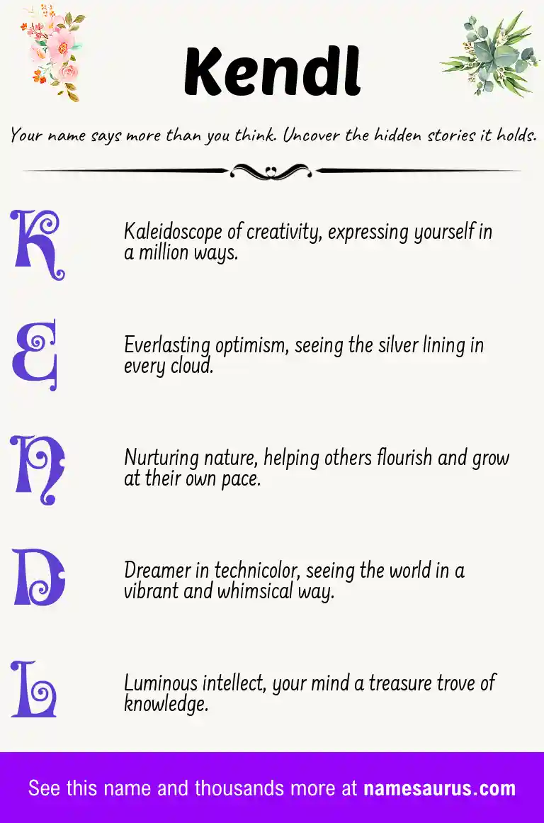 Acrostic poem about Kendl.