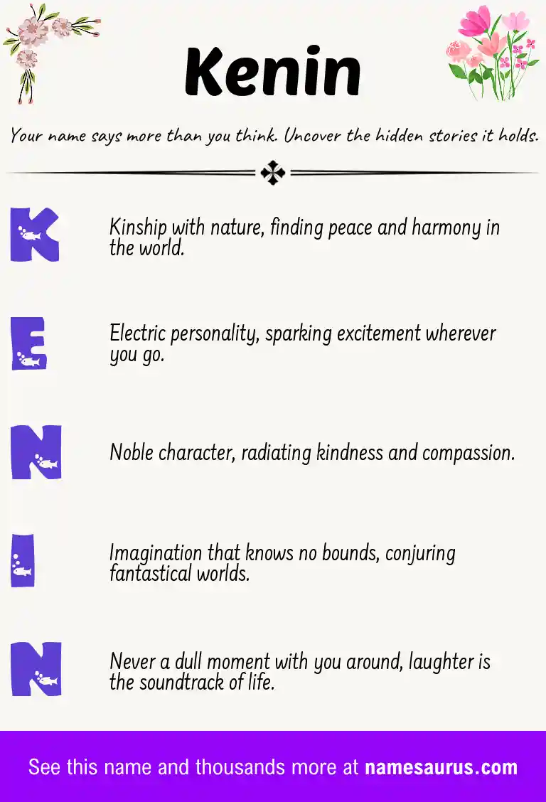 Acrostic poem about Kenin.