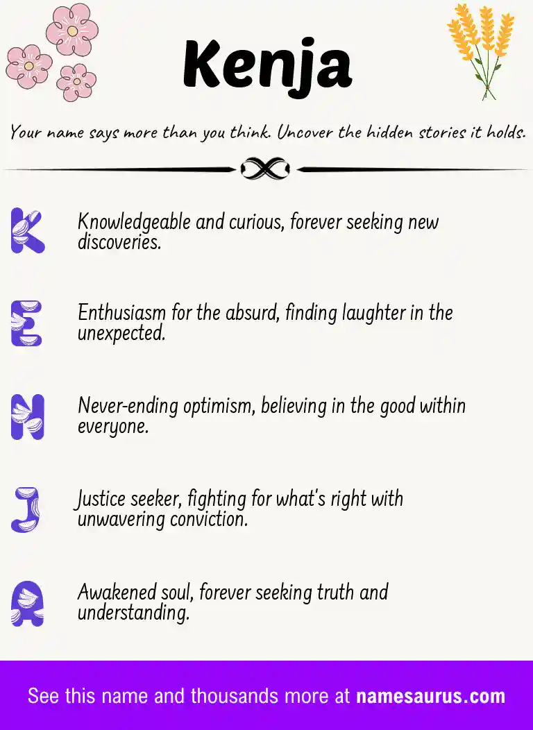 Acrostic poem about Kenja.