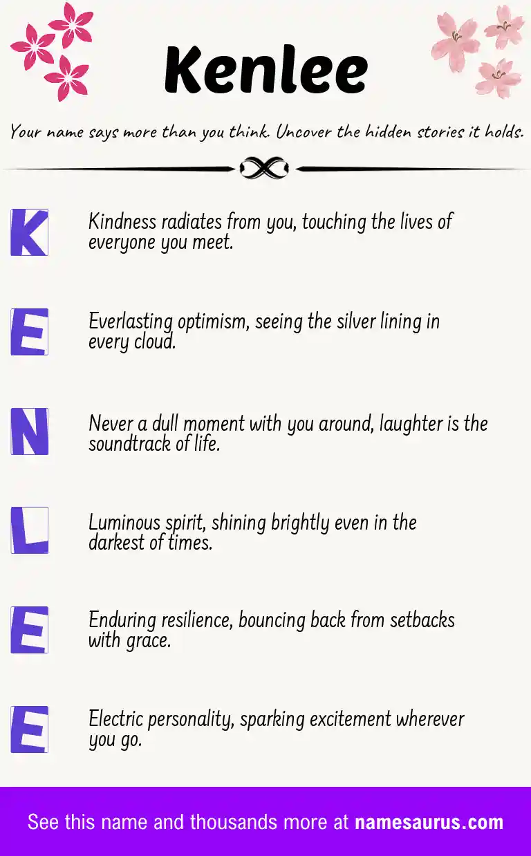 Acrostic poem about Kenlee.