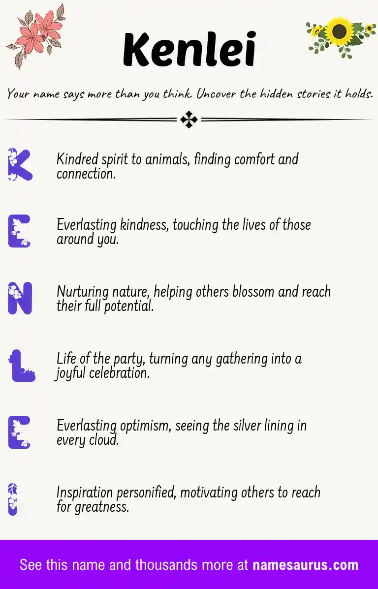 Acrostic poem about Kenlei.