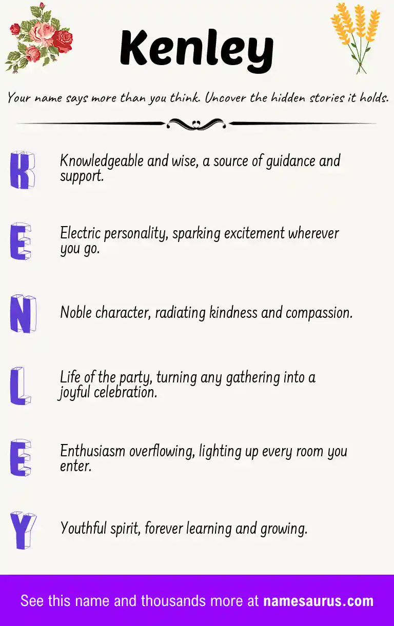Acrostic poem about Kenley.