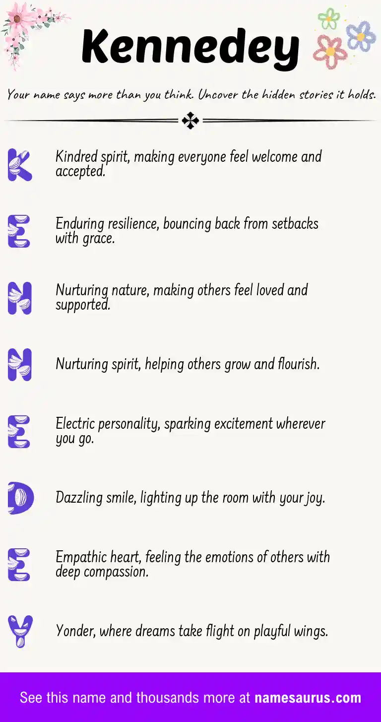Acrostic poem about Kennedey.
