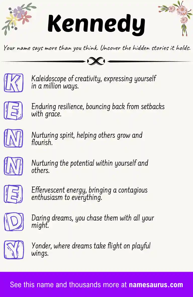 Acrostic poem about Kennedy.