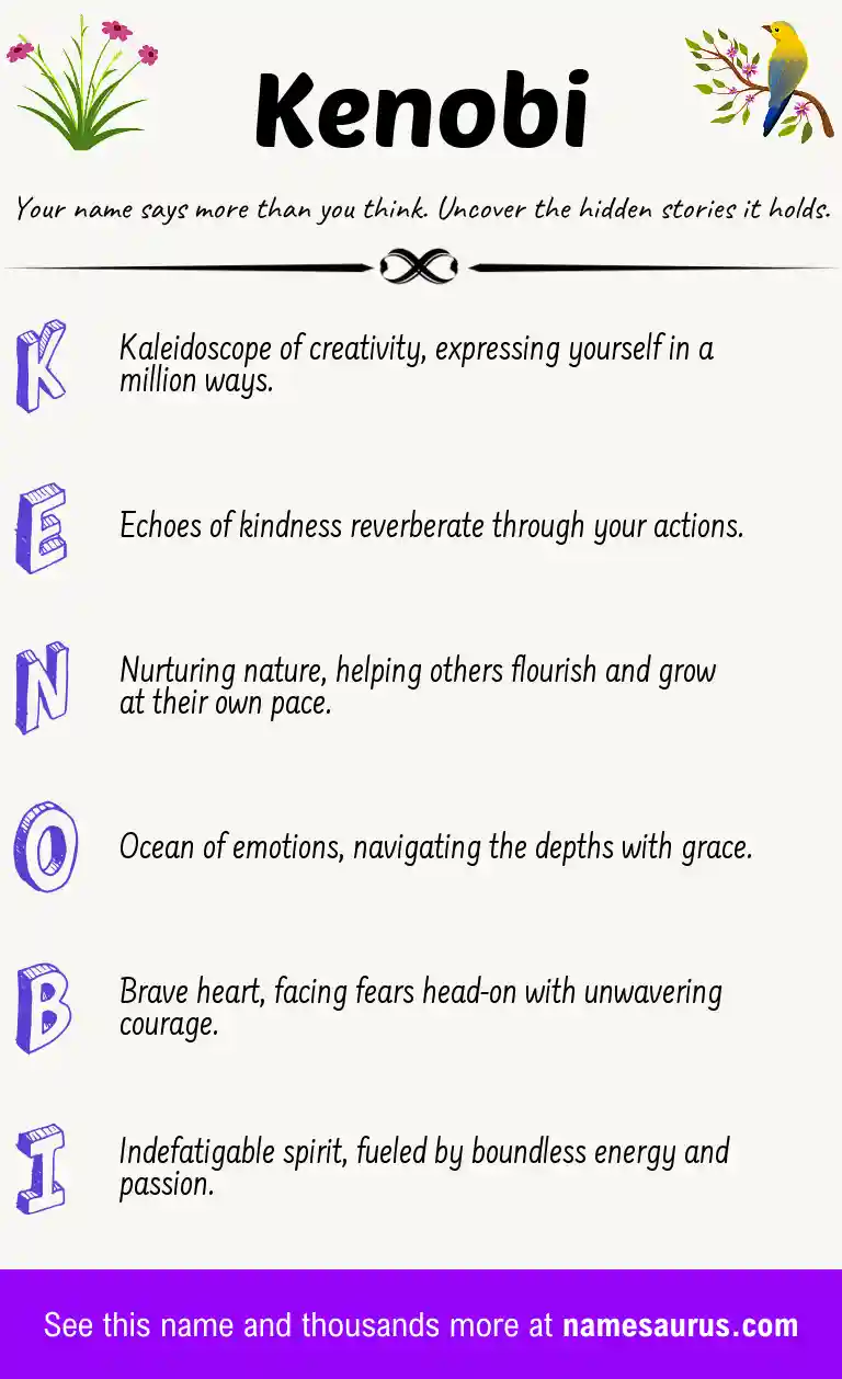 Acrostic poem about Kenobi.