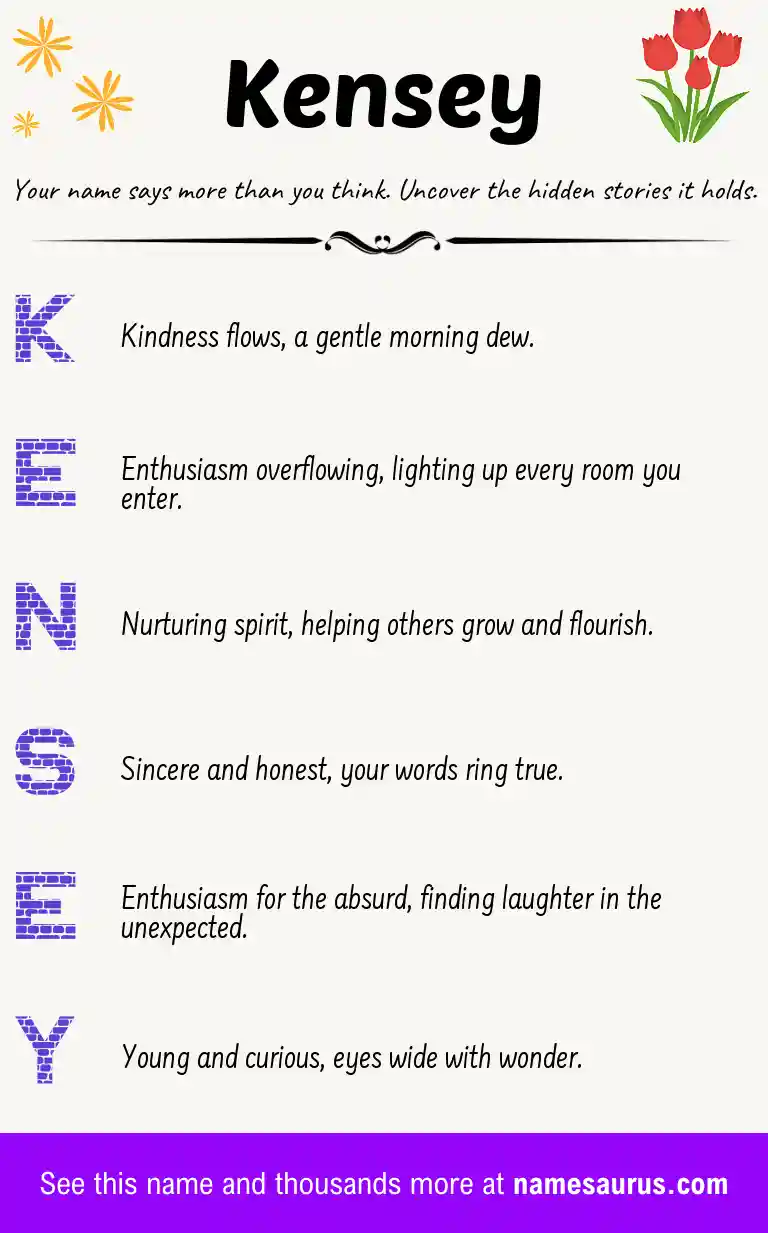Acrostic poem about Kensey.