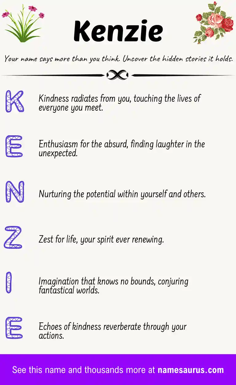 Acrostic poem about Kenzie.