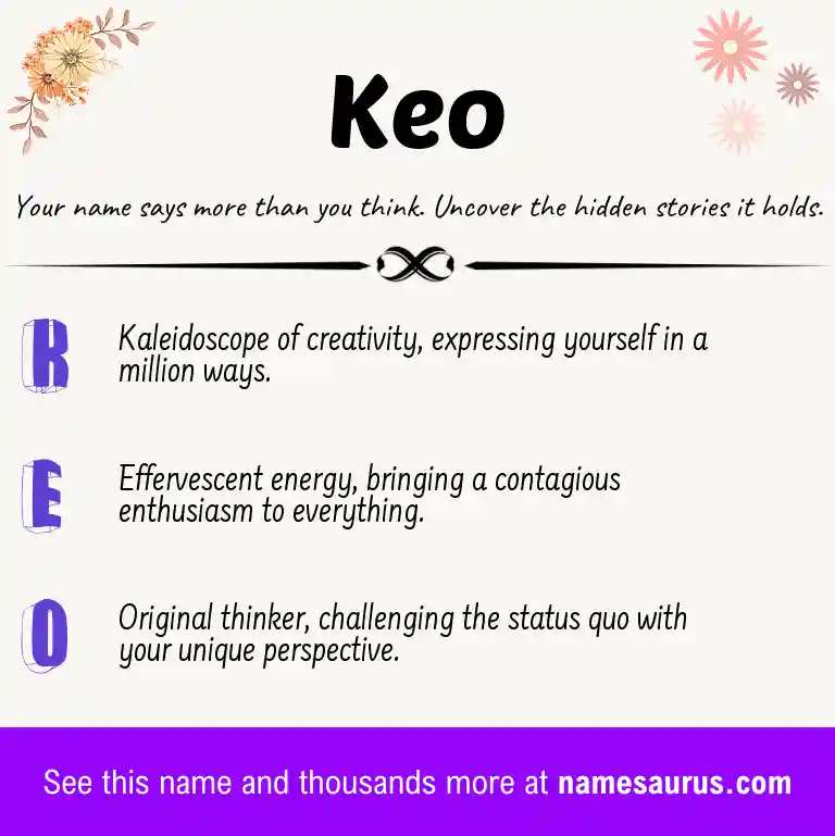 Acrostic poem about Keo.