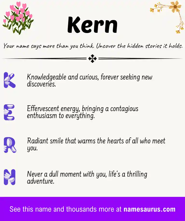 Acrostic poem about Kern.