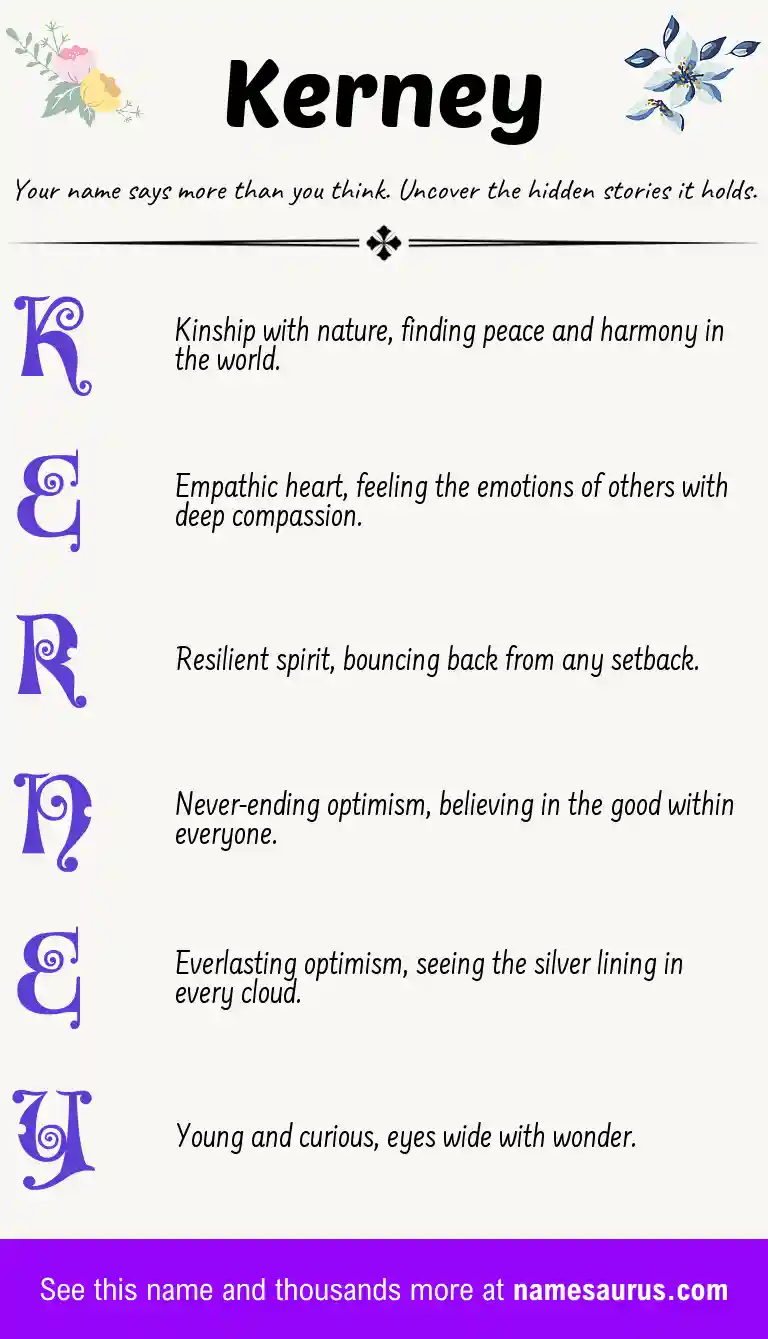 Acrostic poem about Kerney.