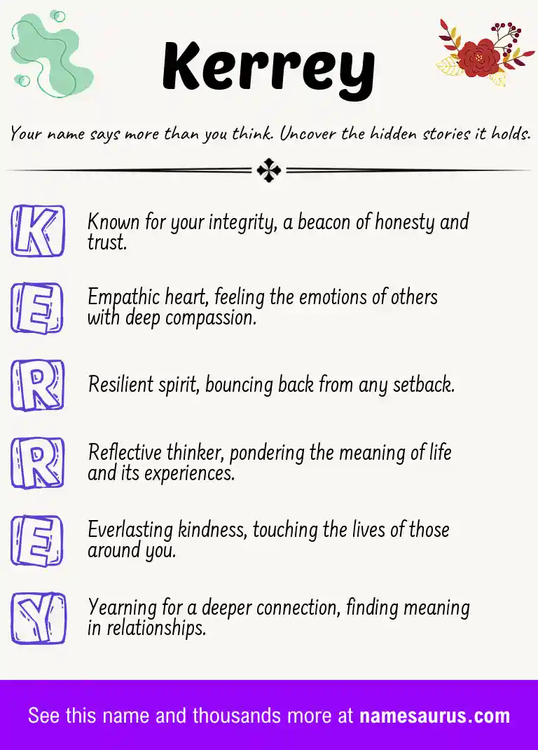 Acrostic poem about Kerrey.