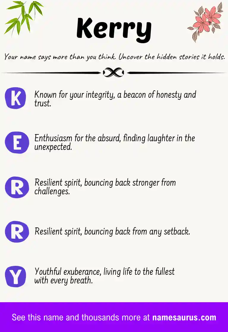 Acrostic poem about Kerry.
