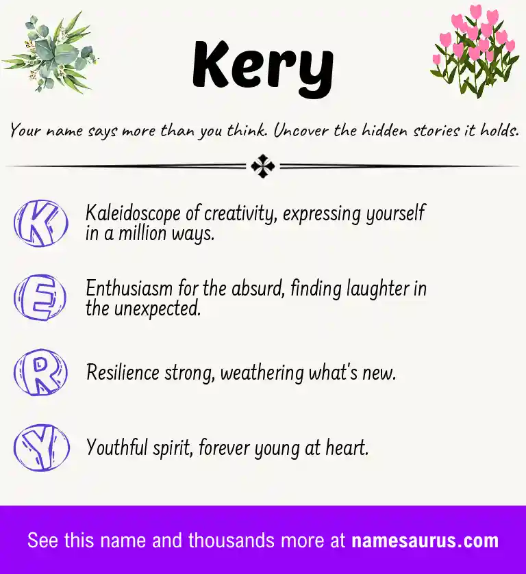 Acrostic poem about Kery.