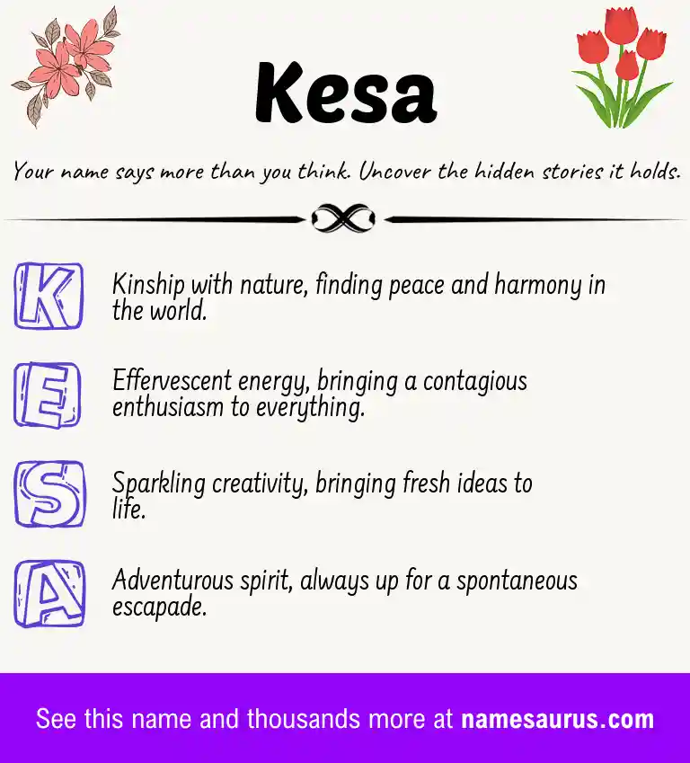 Acrostic poem about Kesa.