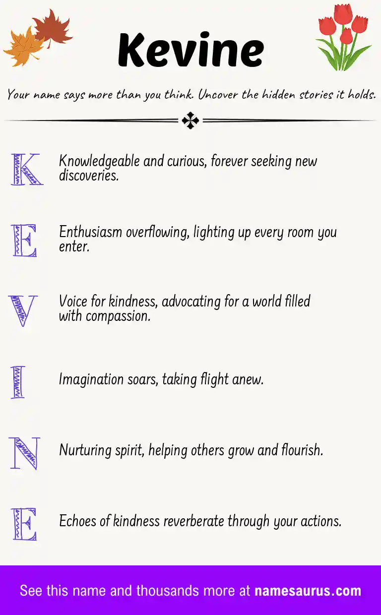 Acrostic poem about Kevine.