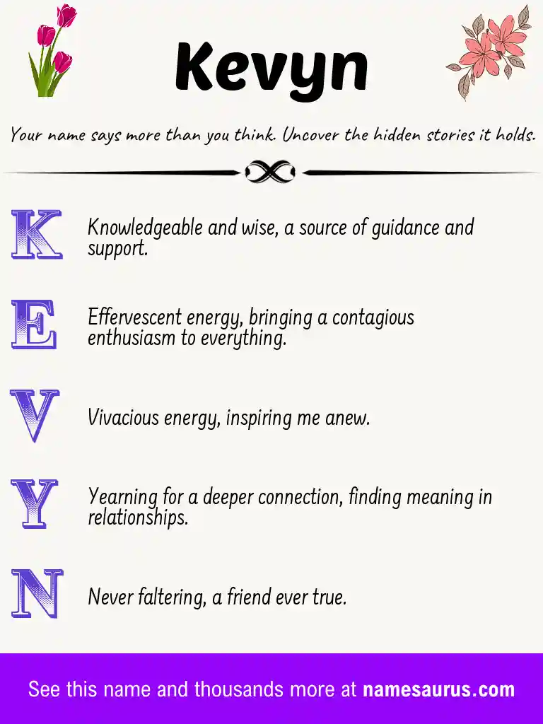 Acrostic poem about Kevyn.