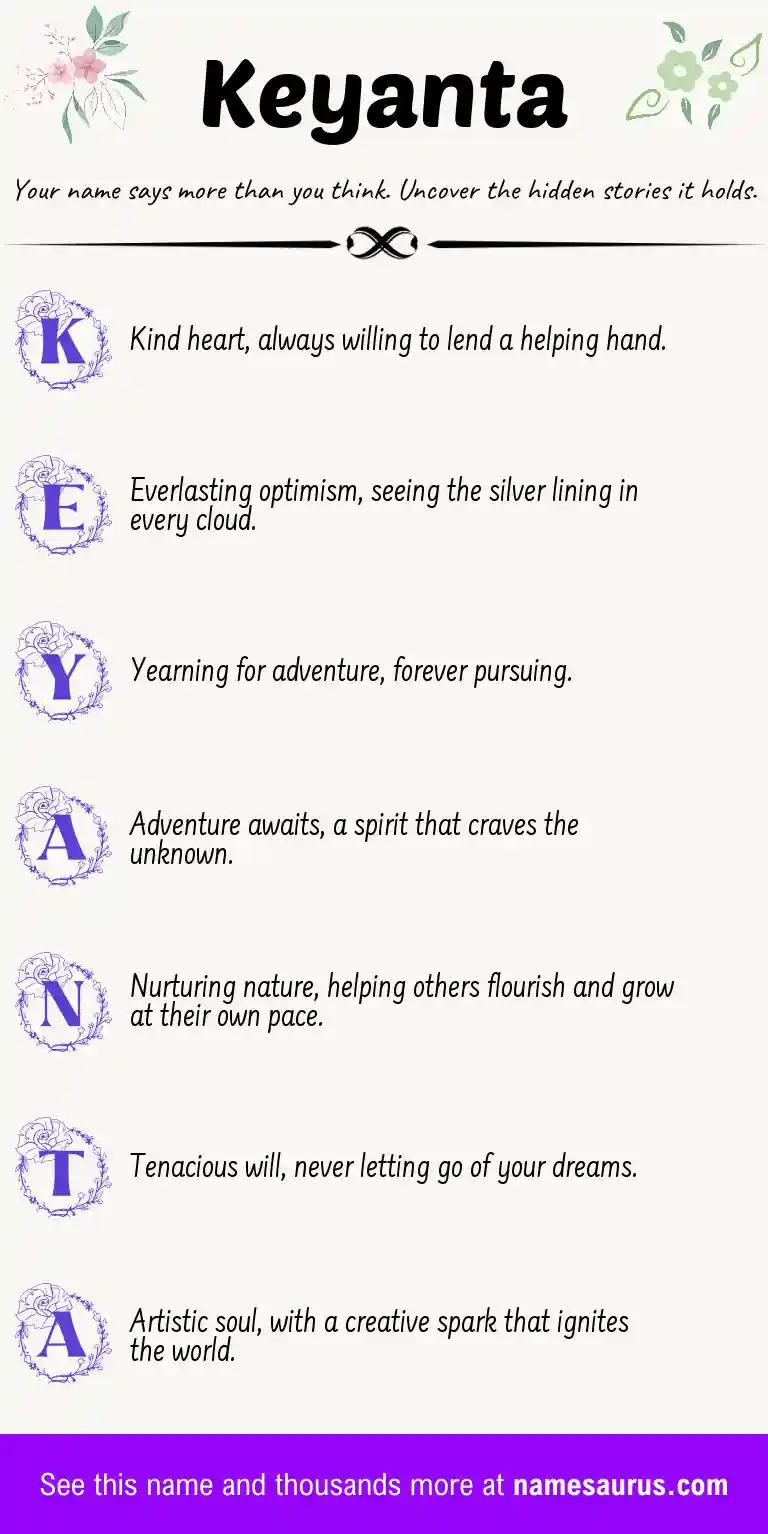 Acrostic poem about Keyanta.