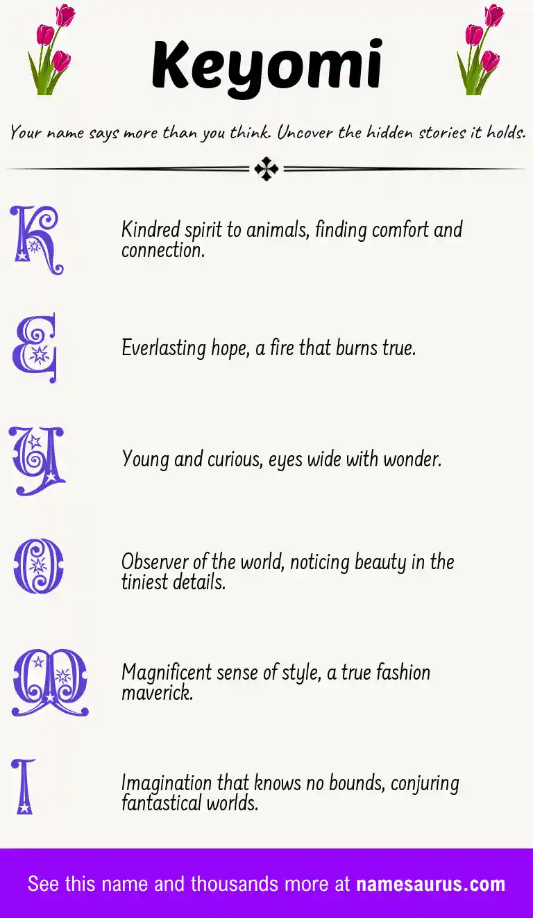 Acrostic poem about Keyomi.