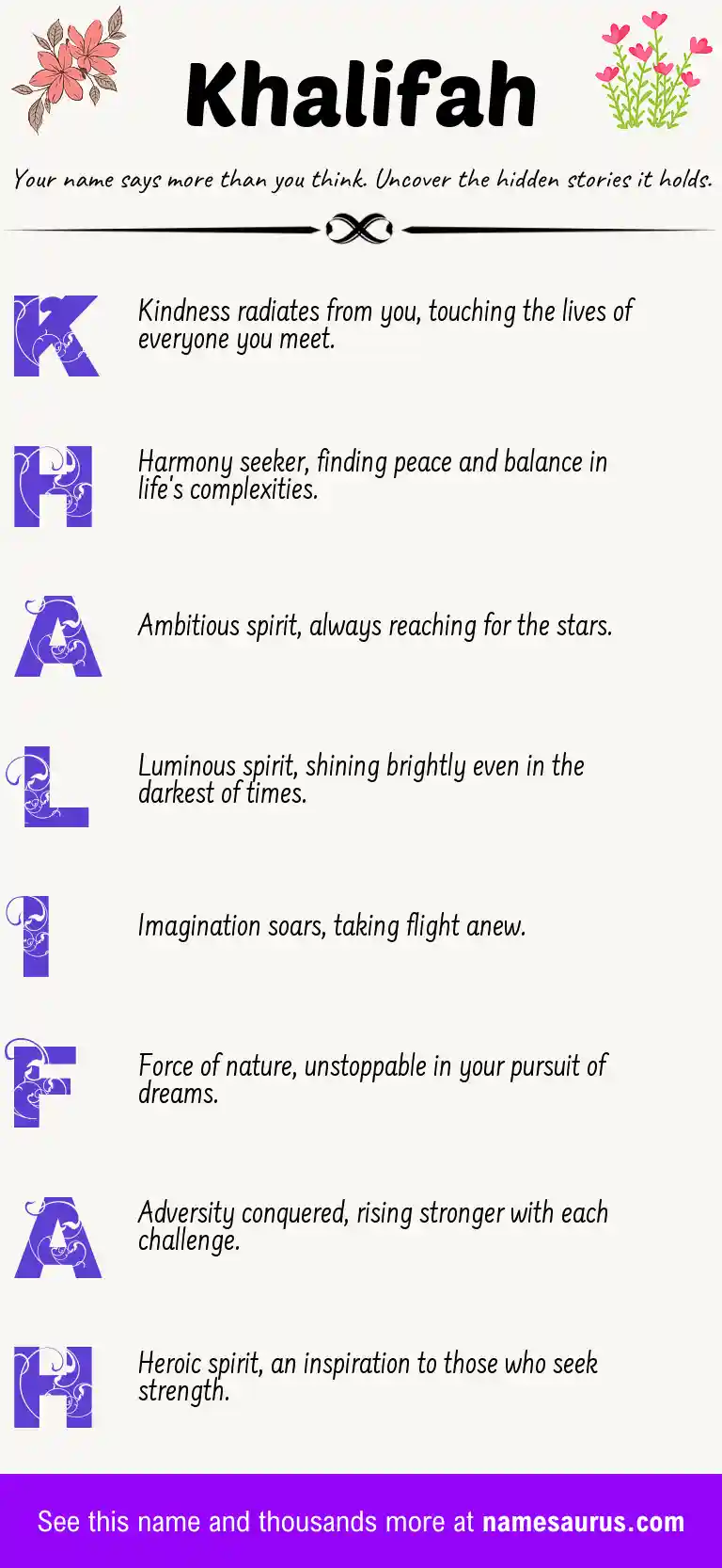Acrostic poem about Khalifah.