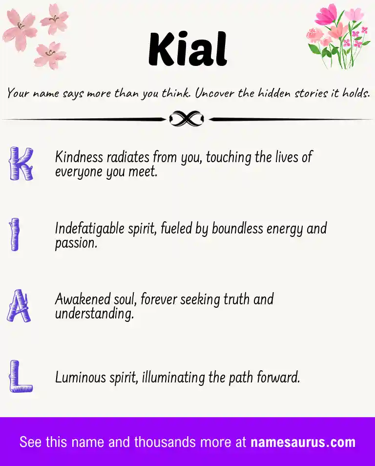 Acrostic poem about Kial.