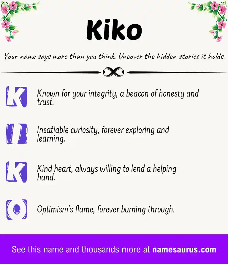 Acrostic poem about Kiko.