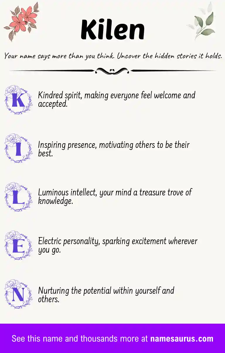 Acrostic poem about Kilen.