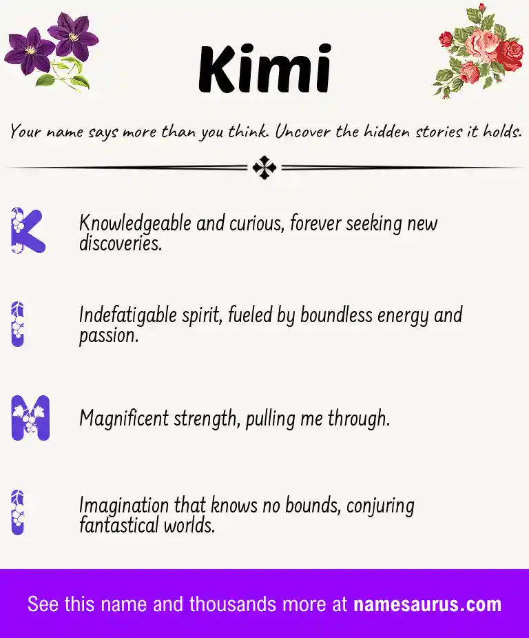 Acrostic poem about Kimi.