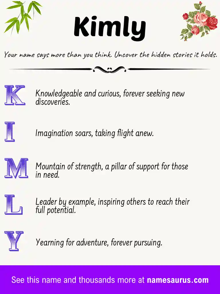 Acrostic poem about Kimly.