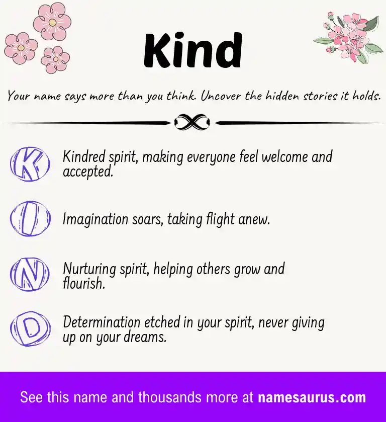 Acrostic poem about Kind.