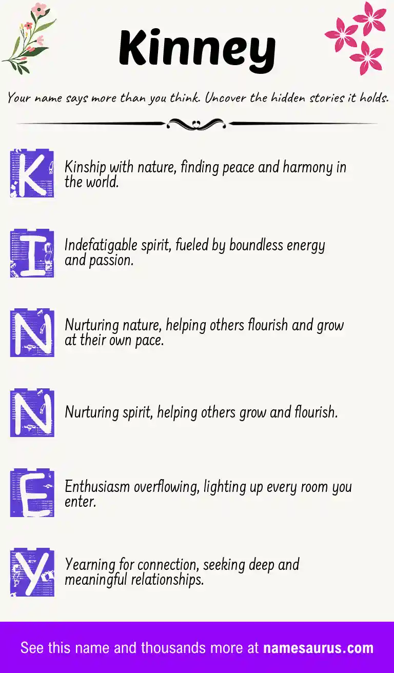 Acrostic poem about Kinney.