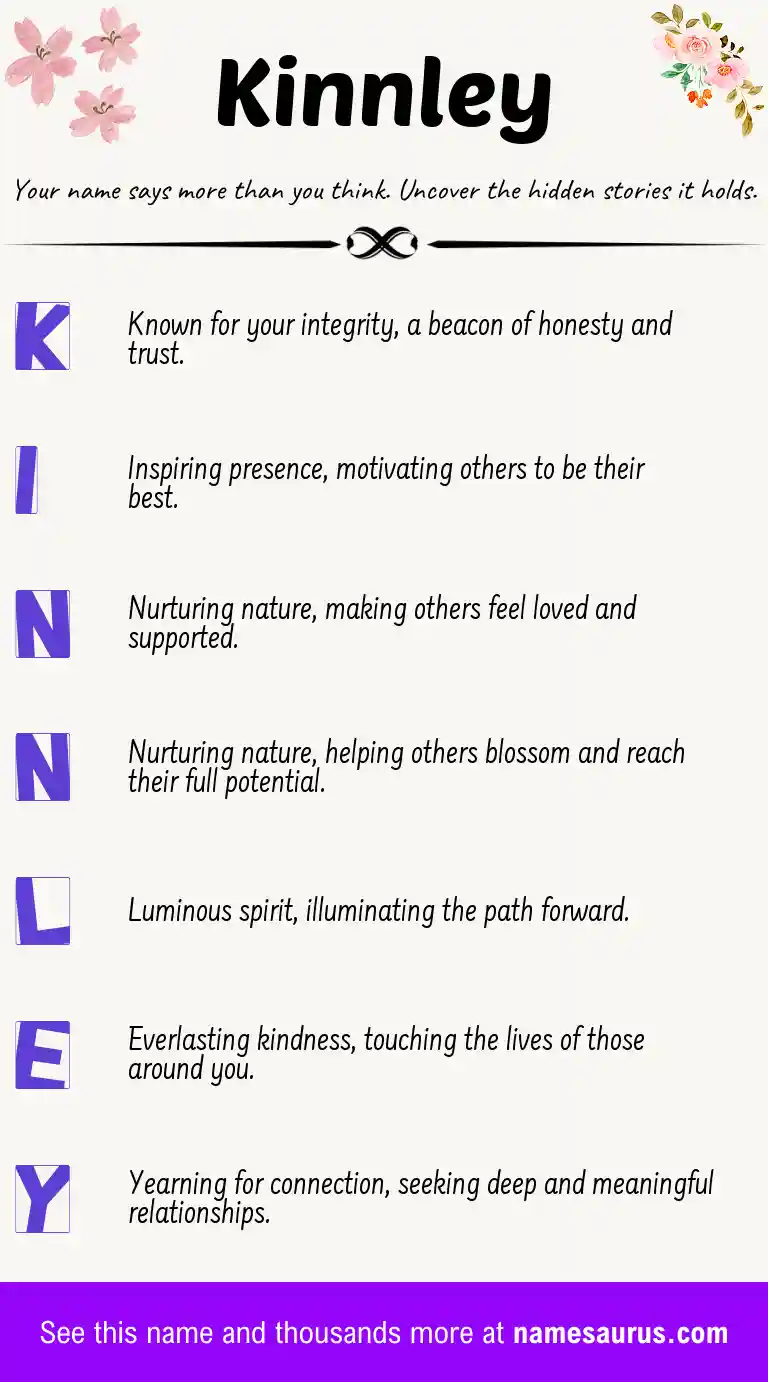Acrostic poem about Kinnley.